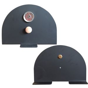 Porte en métal pour four extérieur - autonome