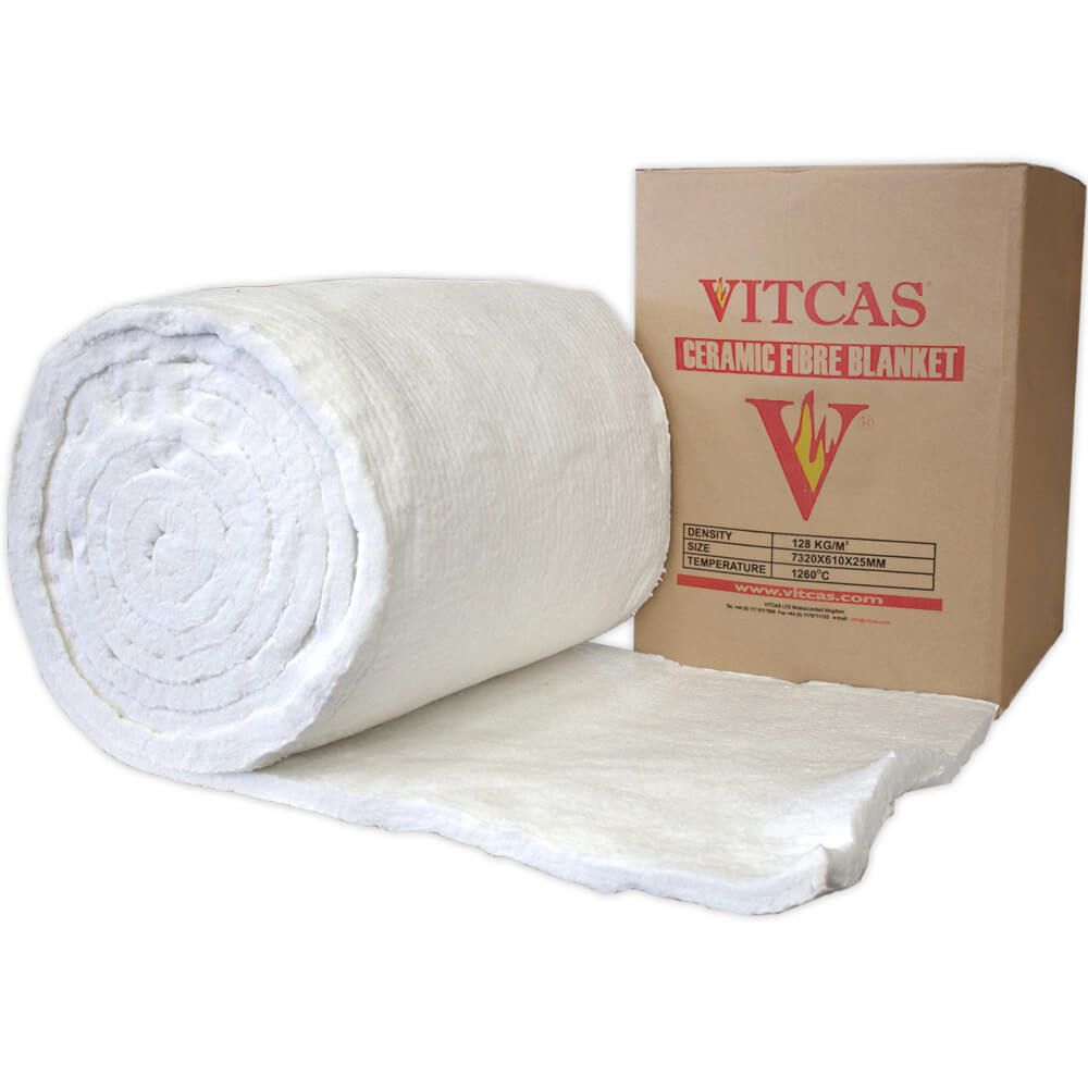 Nelyrho Couverture isolante en fibre de céramique de 61 x 40,6 x 2,5 cm, ignifuge et résistante à la chaleur jusqu'à 1 482,2 °C, idéale pour les plaques de poêle à bois