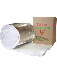 Couverture isolante en fibres bio-solubles avec feuille d’aluminium